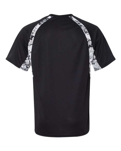 Badger Men's Hook Digital T-Shirt 4140 - Black/ White