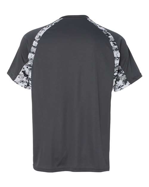 Badger Men's Hook Digital T-Shirt 4140 - Graphite/ White