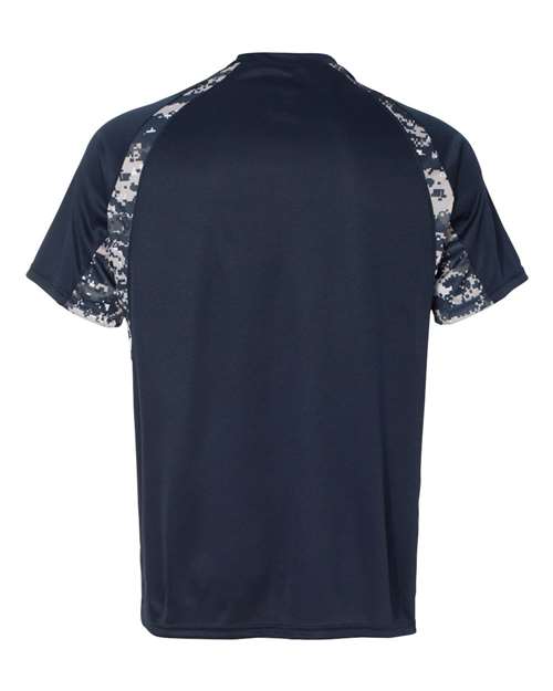 Badger Men's Hook Digital T-Shirt 4140 - Navy/ Navy