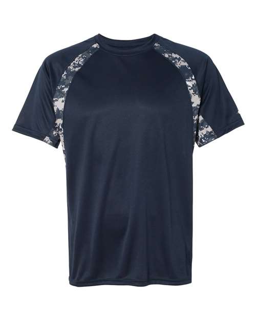 Badger Men's Hook Digital T-Shirt 4140 - Navy/ Navy