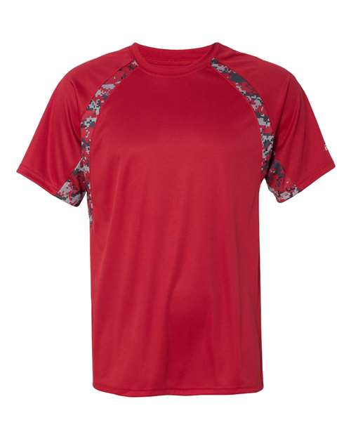 Badger Men's Hook Digital T-Shirt 4140 - Red/ Red