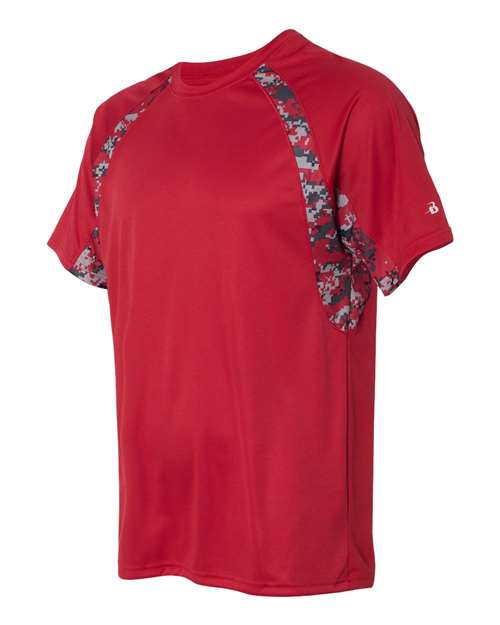Badger Men's Hook Digital T-Shirt 4140 - Red/ Red