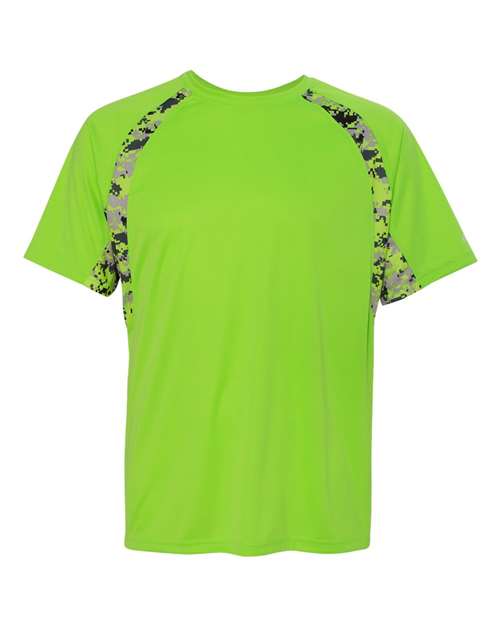 Badger Men's Hook Digital T-Shirt 4140 - Lime/ Lime Digital