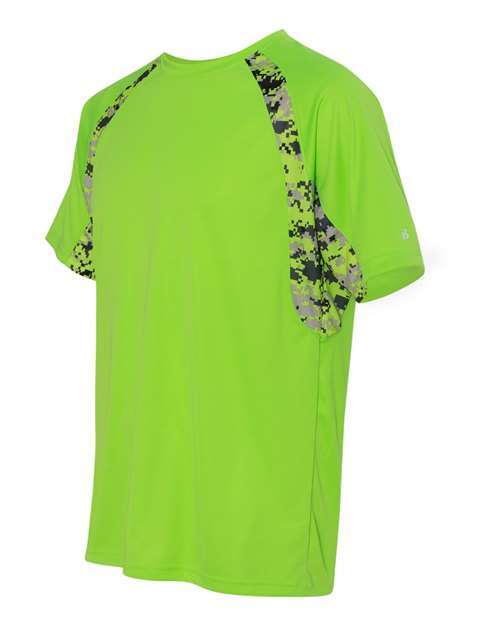 Badger Men's Hook Digital T-Shirt 4140 - Lime/ Lime Digital