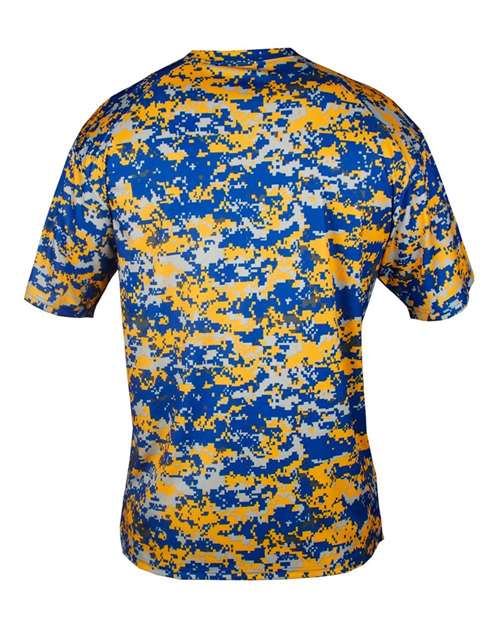 Badger Men's Digital Camo T-Shirt 4180 - Royal/ Gold Digital