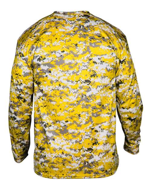 Badger Men's Digital Camo Long Sleeve T-Shirt 4184 - Gold Digital