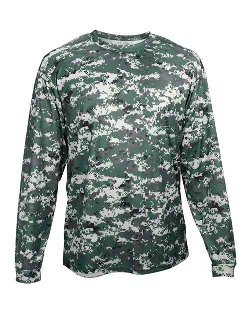 Badger Men's Digital Camo Long Sleeve T-Shirt 4184 - Forest Digital