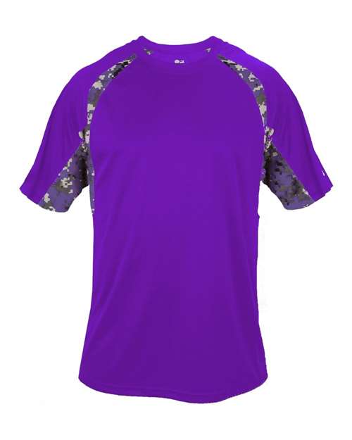 Badger Men's Hook Digital T-Shirt 4140 - Purple/ Purple
