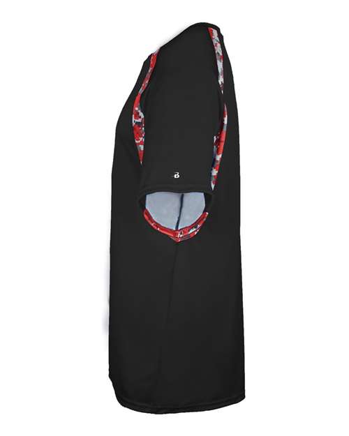 Badger Men's Hook Digital T-Shirt 4140 - Black/ Red