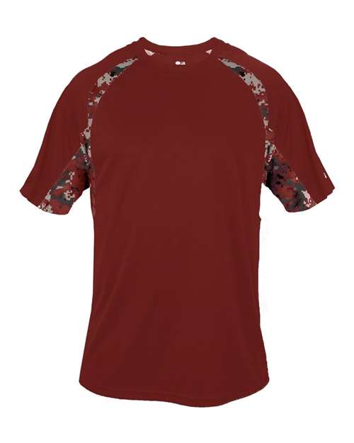 Badger Men's Hook Digital T-Shirt 4140 - Cardinal/ Cardinal Digital