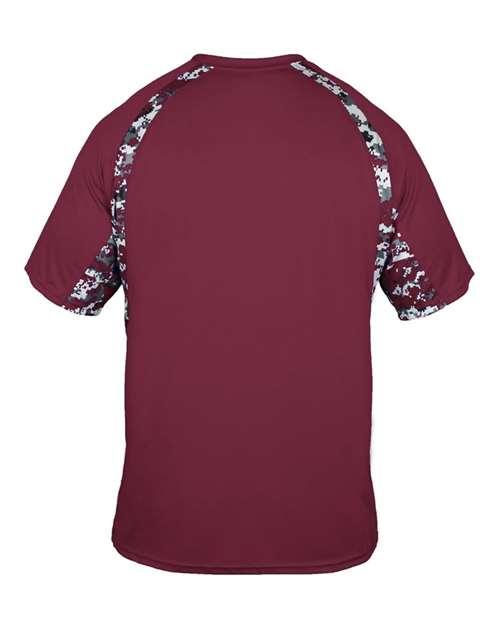 Badger Men's Hook Digital T-Shirt 4140 - Maroon/ Maroon Digital