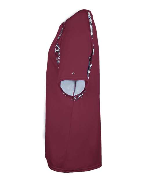 Badger Men's Hook Digital T-Shirt 4140 - Maroon/ Maroon Digital