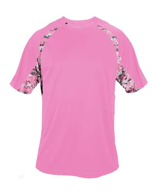 Badger Men's Hook Digital T-Shirt 4140 - Pink/ Pink Digital