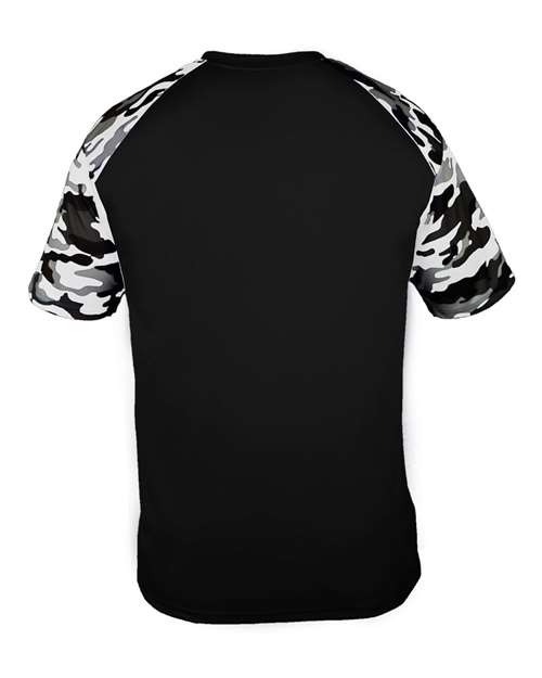 Badger Men's Camo Sport T-Shirt 4141 - Black/ White Camo