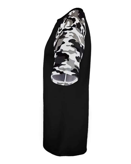 Badger Men's Camo Sport T-Shirt 4141 - Black/ White Camo