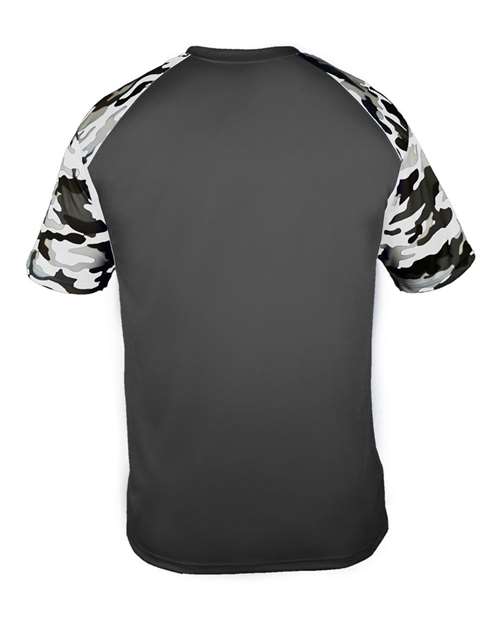 Badger Men's Camo Sport T-Shirt 4141 - Graphite/ White Camo