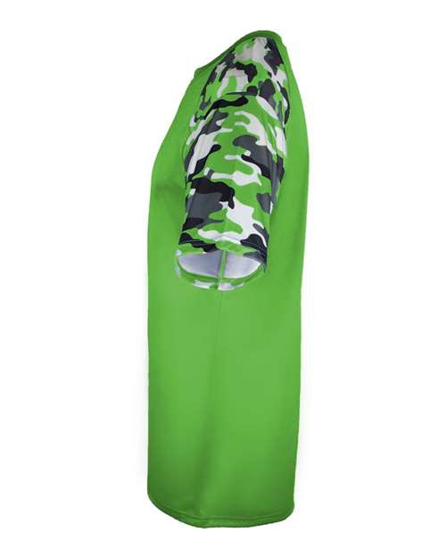 Badger Men's Camo Sport T-Shirt 4141 - Lime/ Lime Camo