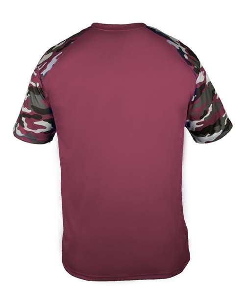 Badger Men's Camo Sport T-Shirt 4141 - Maroon/ Maroon Camo