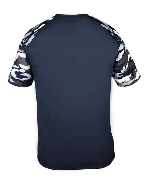 Badger Men's Camo Sport T-Shirt 4141 - Navy/ Navy Camo