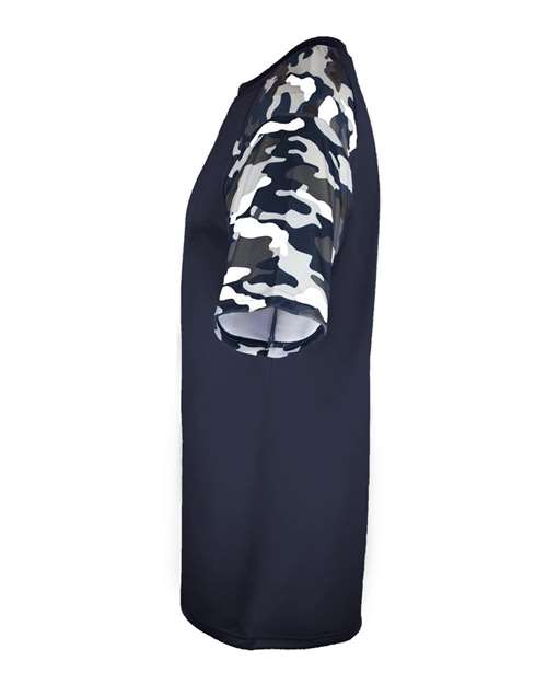 Badger Men's Camo Sport T-Shirt 4141 - Navy/ Navy Camo
