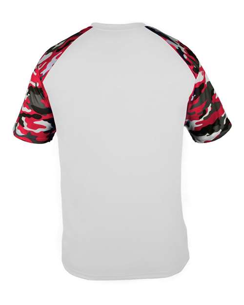 Badger Men's Camo Sport T-Shirt 4141 - White/ Red Camo