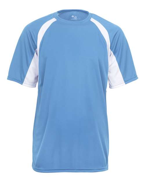Badger Men's B-Core Hook T-Shirt 4144 - Columbia Blue/ White