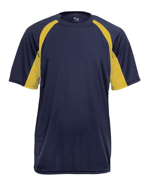 Badger Men's B-Core Hook T-Shirt 4144 - Navy/ Gold