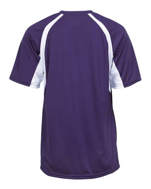 Badger Men's B-Core Hook T-Shirt 4144 - Purple/ White