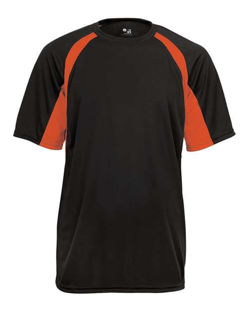 Badger Men's B-Core Hook T-Shirt 4144 - Black/ Burnt Orange