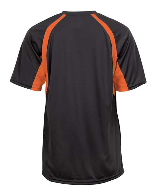 Badger Men's B-Core Hook T-Shirt 4144 - Graphite/ Safety Orange