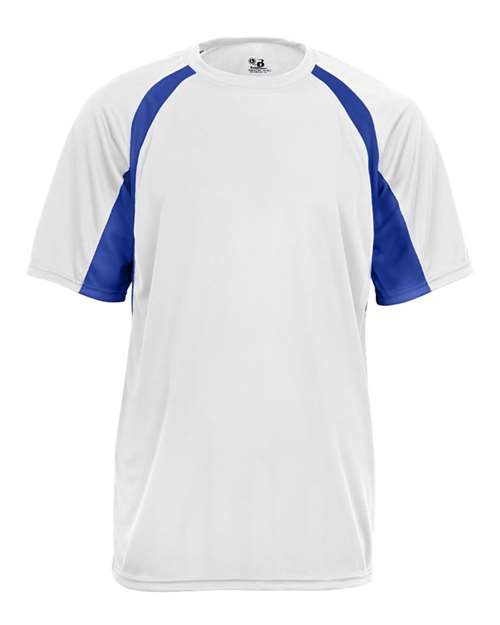 Badger Men's B-Core Hook T-Shirt 4144 - White/ Royal
