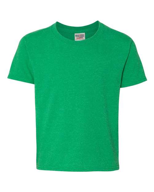 JERZEES Youth Dri-Power® 50/50 T-Shirt 29BR - Irish Green Heather