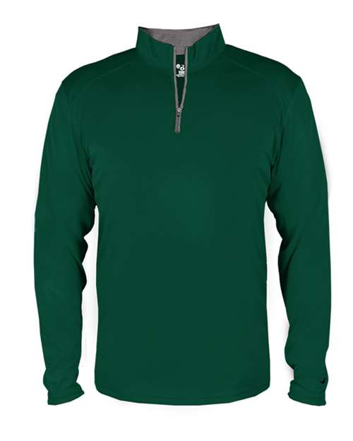 Badger Men's B-Core Quarter-Zip Pullover 4102 - Forest/ Graphite