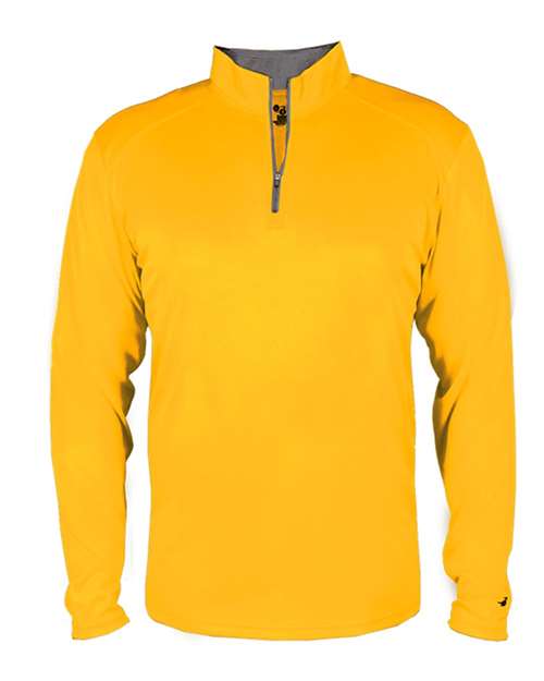 Badger Men's B-Core Quarter-Zip Pullover 4102 - Gold/ Graphite