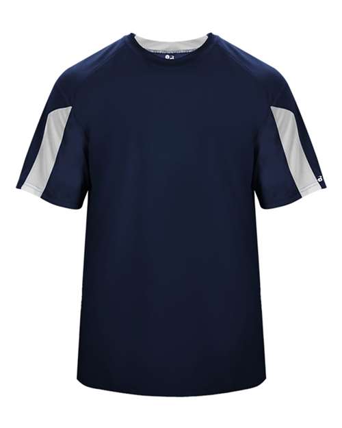 Badger Men's Striker T-Shirt 4176 - Navy/ White