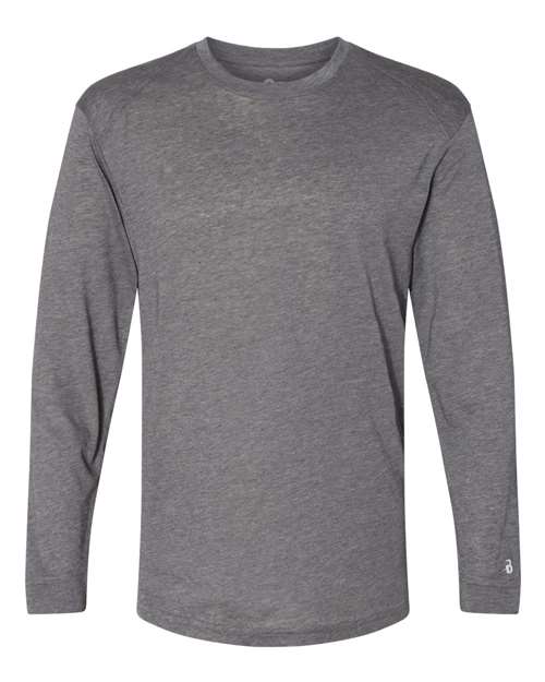 Badger Men's Triblend Performance Long Sleeve T-Shirt 4944 - Graphite Heather