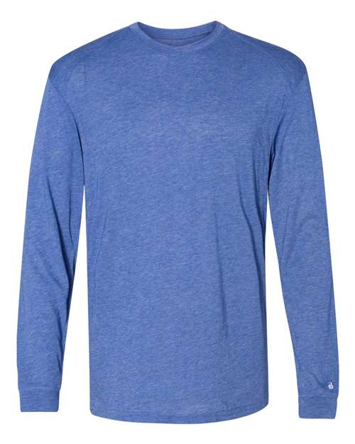 Badger Men's Triblend Performance Long Sleeve T-Shirt 4944 - Royal Heather