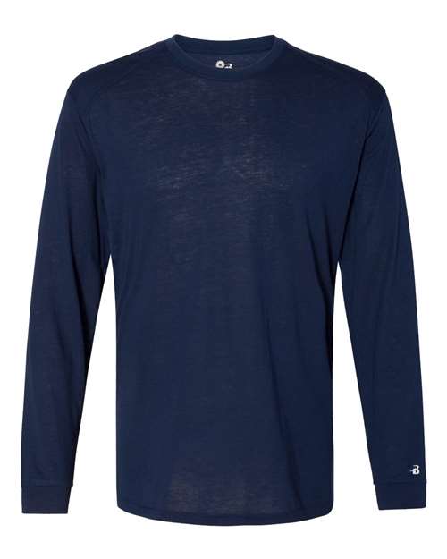 Badger Men's Triblend Performance Long Sleeve T-Shirt 4944 - Navy
