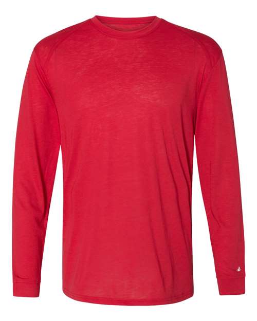 Badger Men's Triblend Performance Long Sleeve T-Shirt 4944 - Red