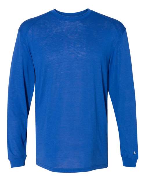 Badger Men's Triblend Performance Long Sleeve T-Shirt 4944 - Royal