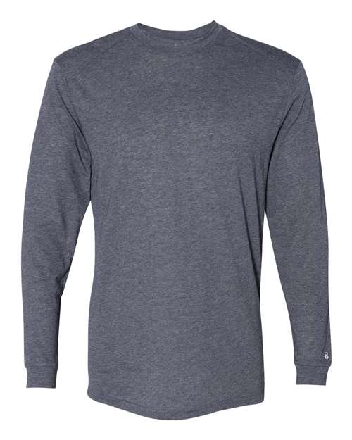 Badger Men's Triblend Performance Long Sleeve T-Shirt 4944 - Navy Heather