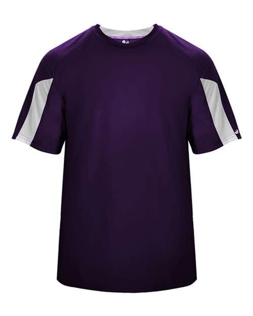 Badger Men's Striker T-Shirt 4176 - Purple/ White