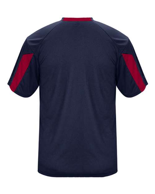 Badger Men's Striker T-Shirt 4176 - Navy/ Red