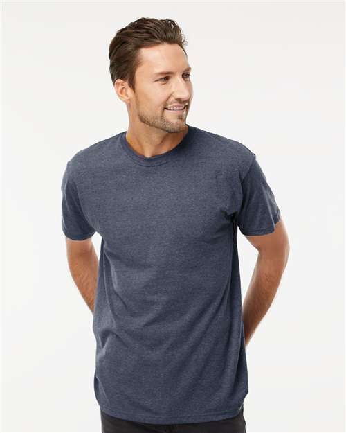 M&O Men's Gold Soft Touch T-Shirt 4800 - Heather Navy