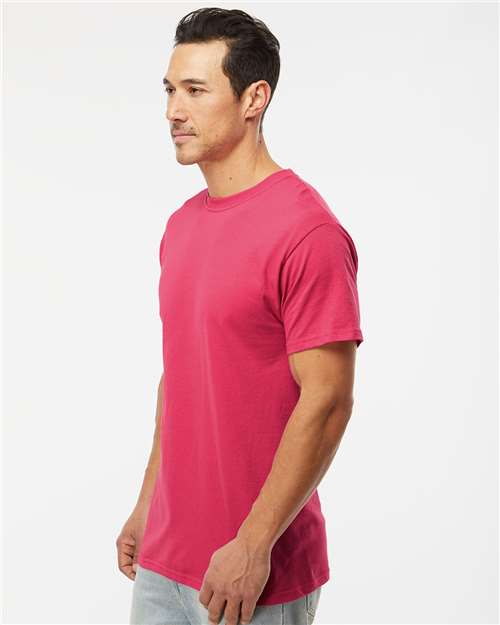 M&O Men's Gold Soft Touch T-Shirt 4800 - Heliconia