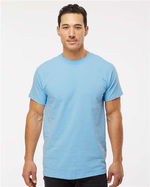 M&O Men's Gold Soft Touch T-Shirt 4800 - Light Blue