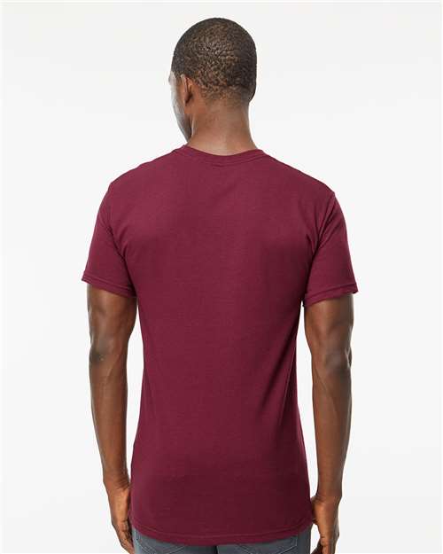 M&O Men's Gold Soft Touch T-Shirt 4800 - Maroon