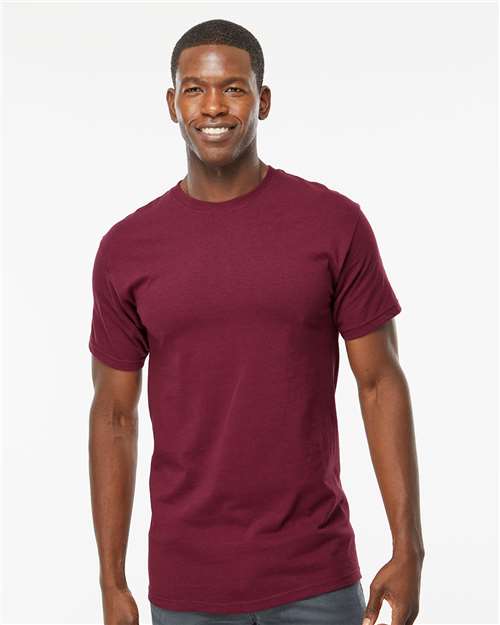 M&O Men's Gold Soft Touch T-Shirt 4800 - Maroon