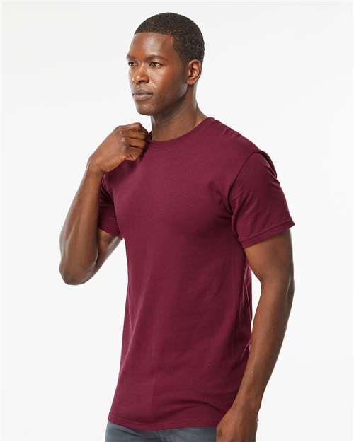 M&O Men's Gold Soft Touch T-Shirt 4800 - Maroon