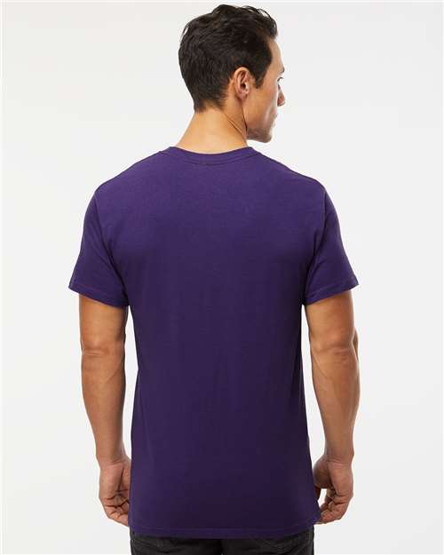 M&O Men's Gold Soft Touch T-Shirt 4800 - Purple